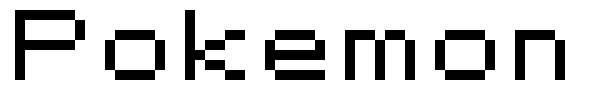 Pokemon Classic font preview